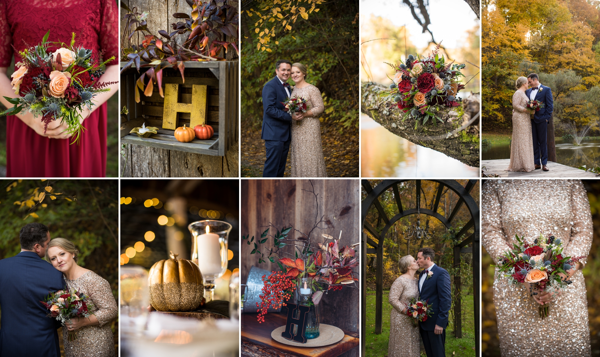 fall wedding in Sevierville, TN photographer