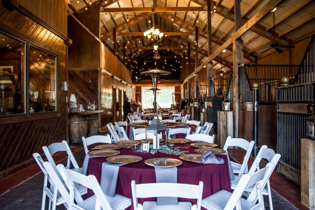 reception in the stables at Strawberry Creek
