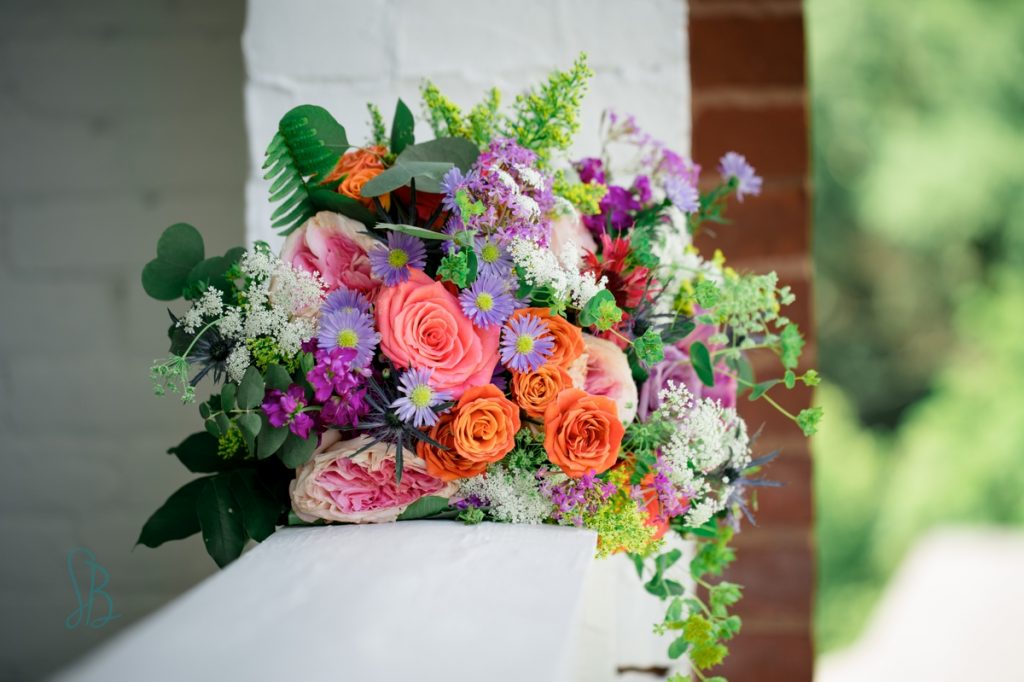 colorful summer bridal bouquet