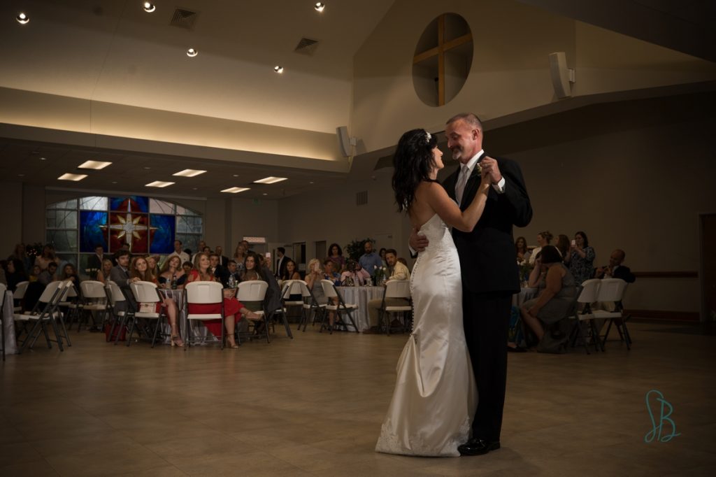 first dance in All Saints Catholic reception hall