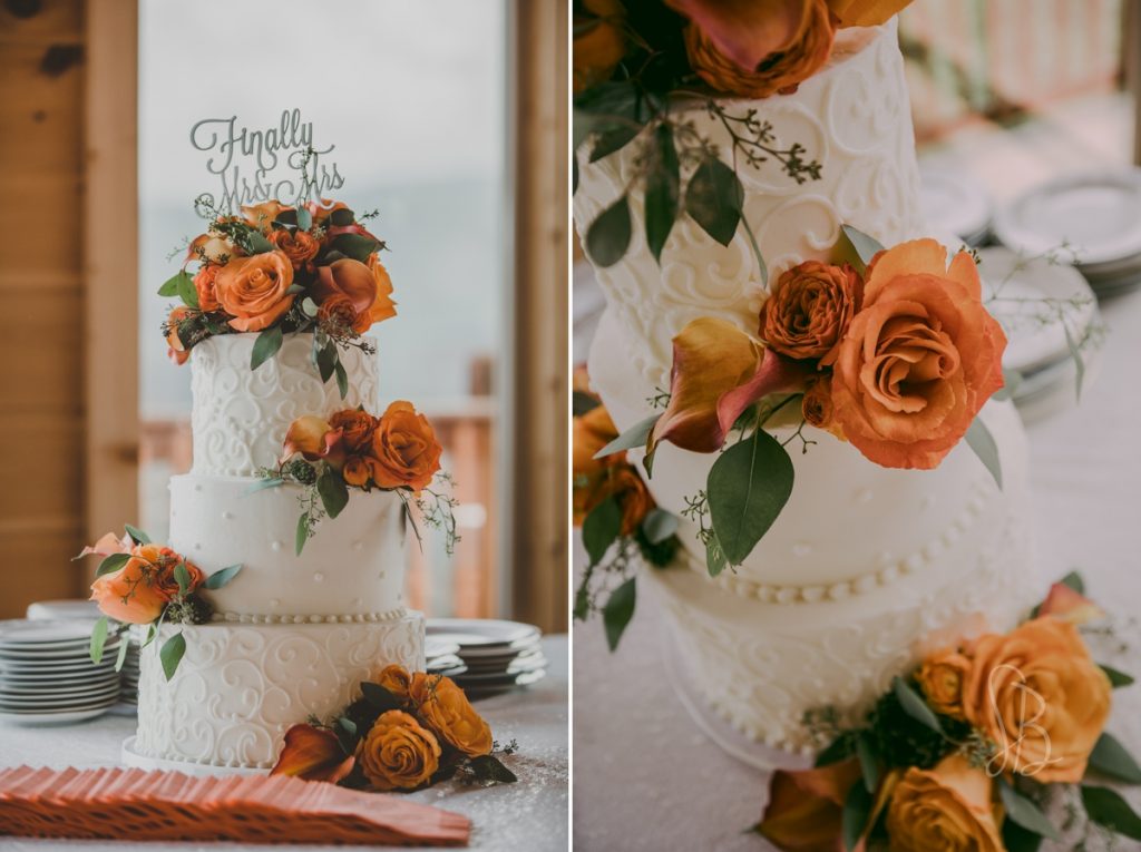 orange wedding cake 