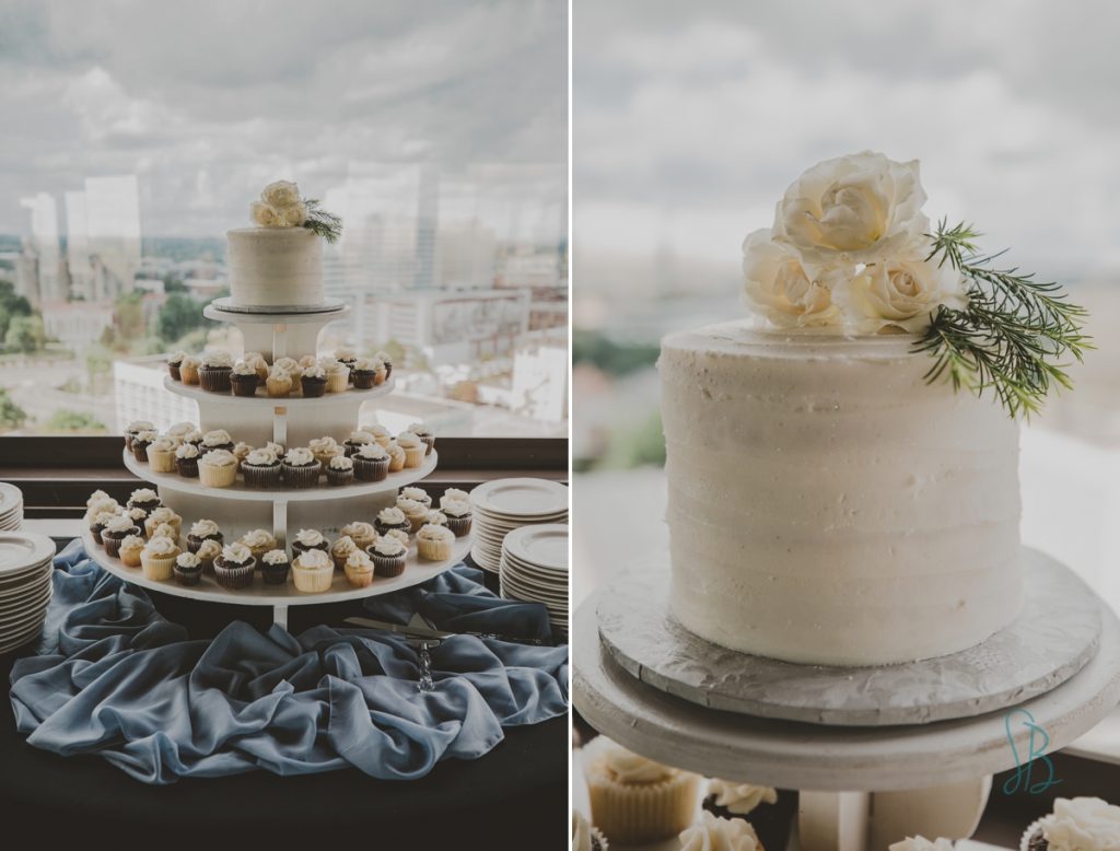 simple wedding cake by Bee's Knee's Knoxville 