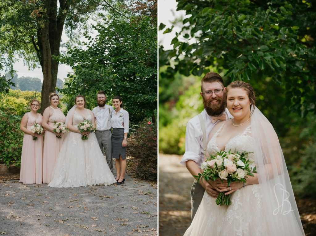 blush and gray bridal party in Knoxville TN