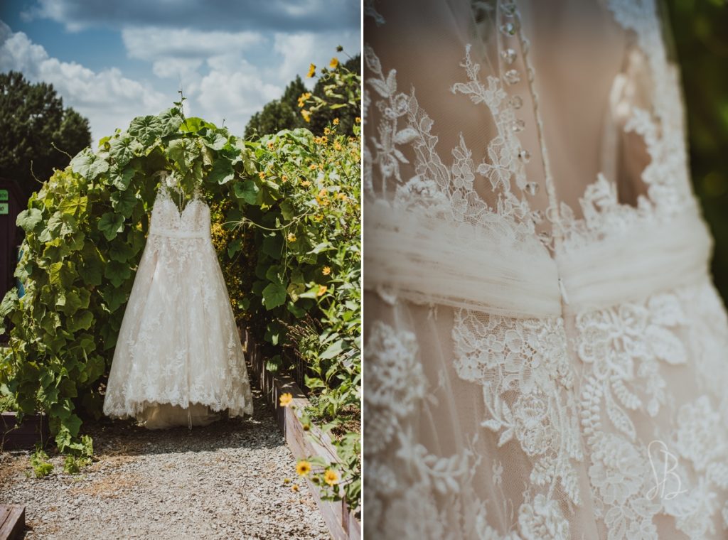 Blush lace wedding dress from Lillian Ruth Bride Knoxville