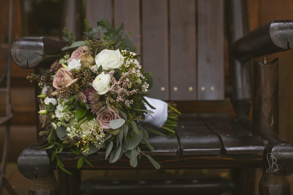 Mauve and lavender bridal bouquet by LB Floral