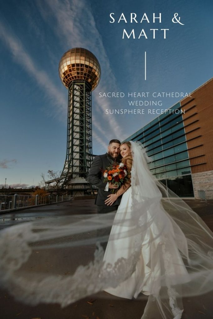 wedding at Sacred Heart Cathedral and Sunsphere