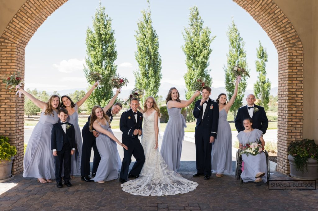 wedding party in Colorado Springs