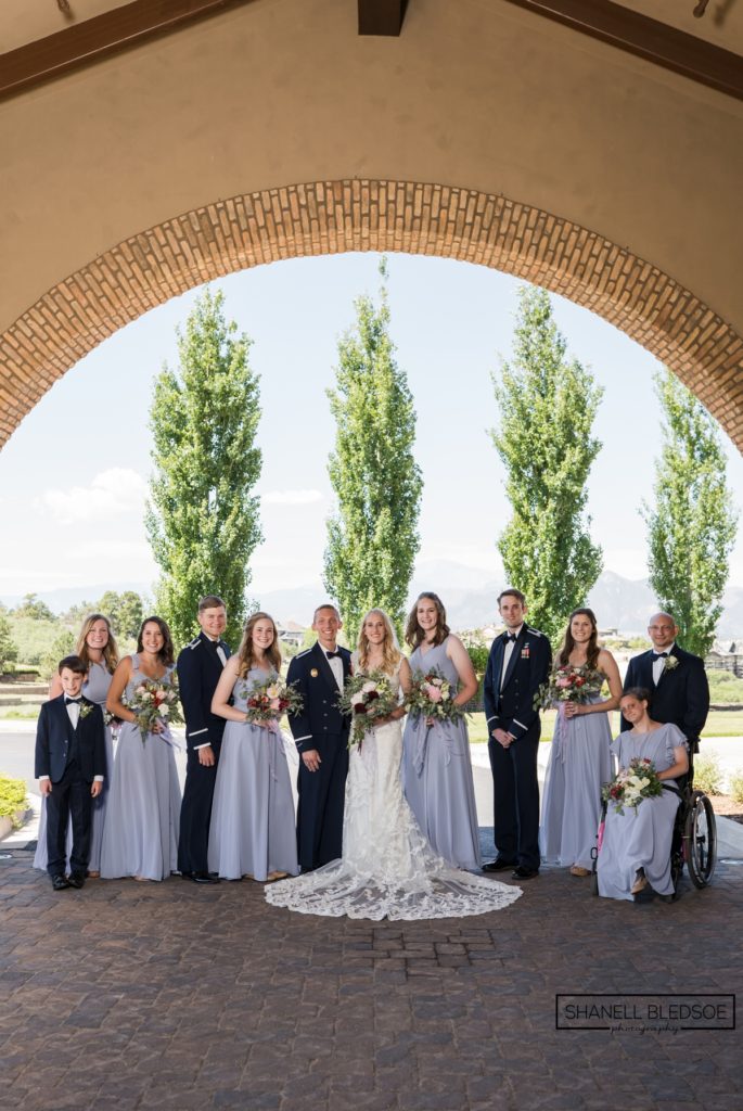  air force wedding party in Colorado Springs