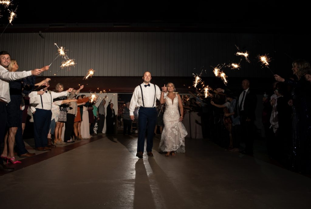wedding sparklers exit