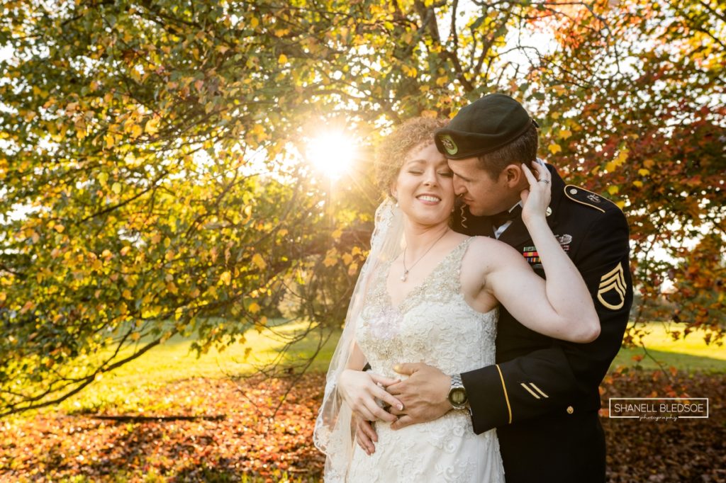 fall sunset wedding in Knoxville