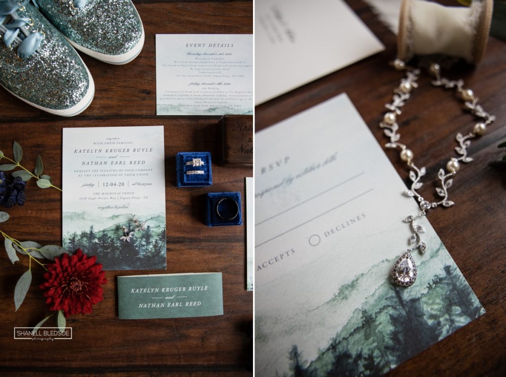 smoky mountain wedding invitations