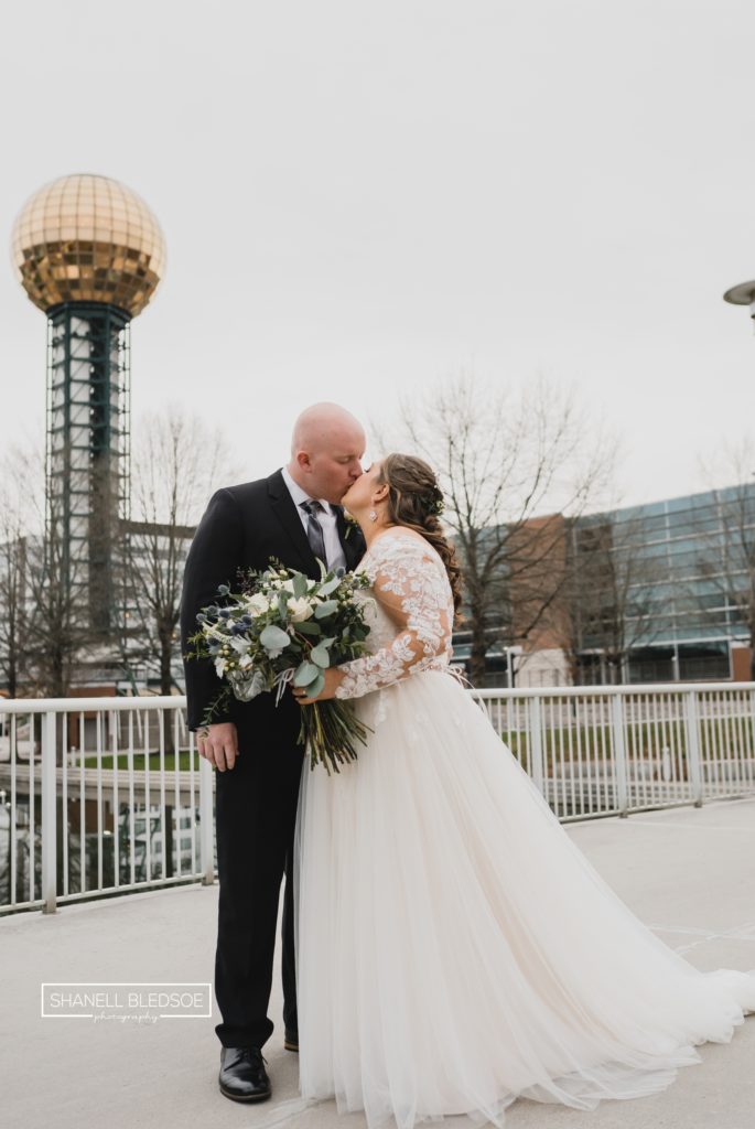 Wedding photos at Sunsphere World's Fair Park in Knoxville, TN