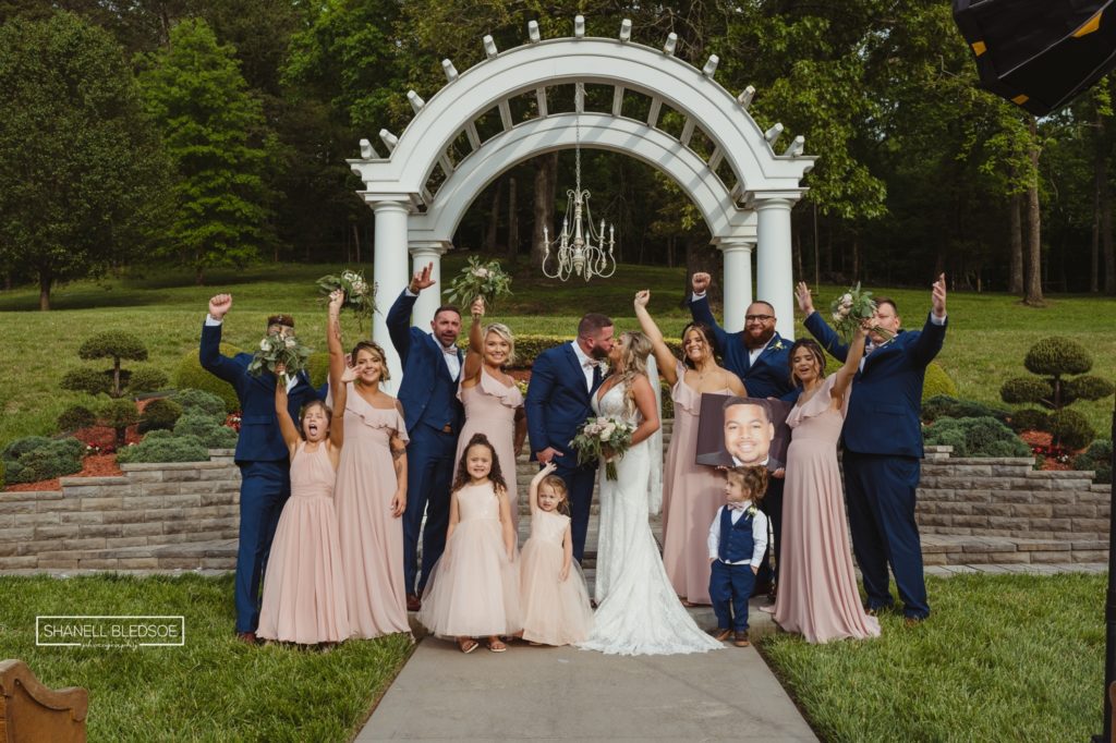 blush and navy wedding colors