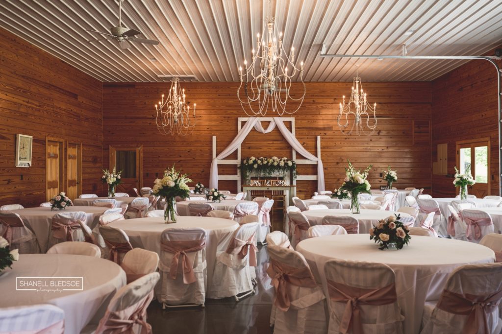 blush wedding decor