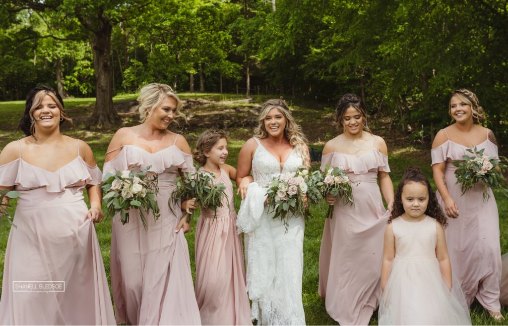 blush wedding party colors in TN