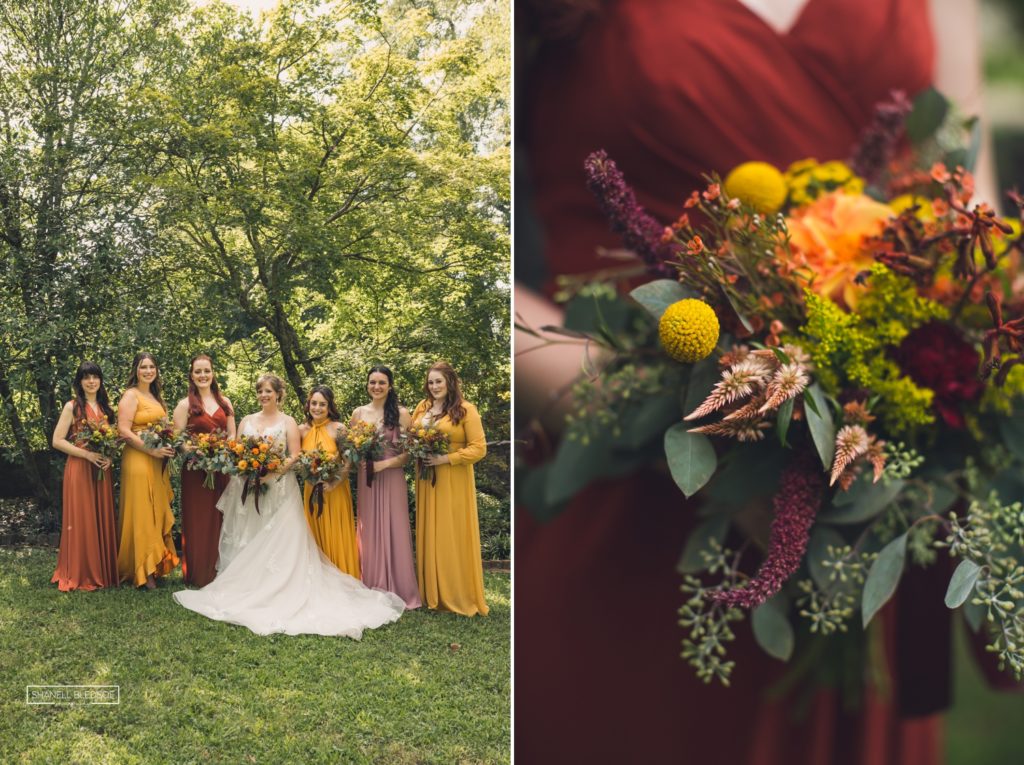 fall wedding at Knoxville Botanical Gardens