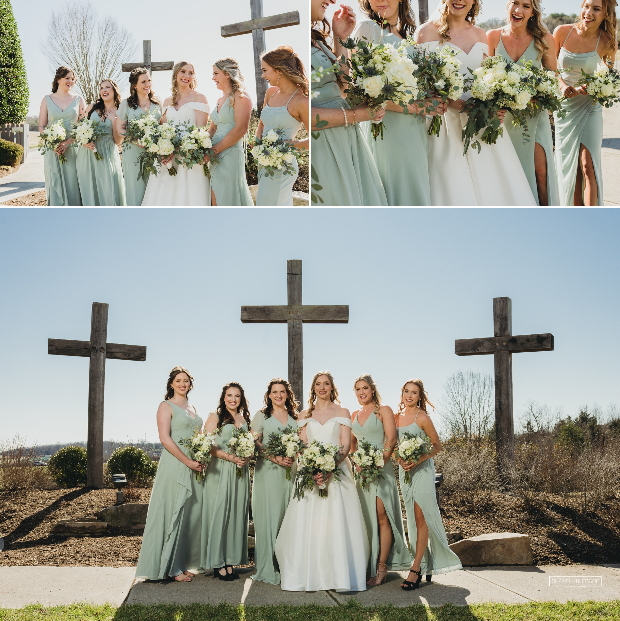 pastel green bridesmaid dresses 