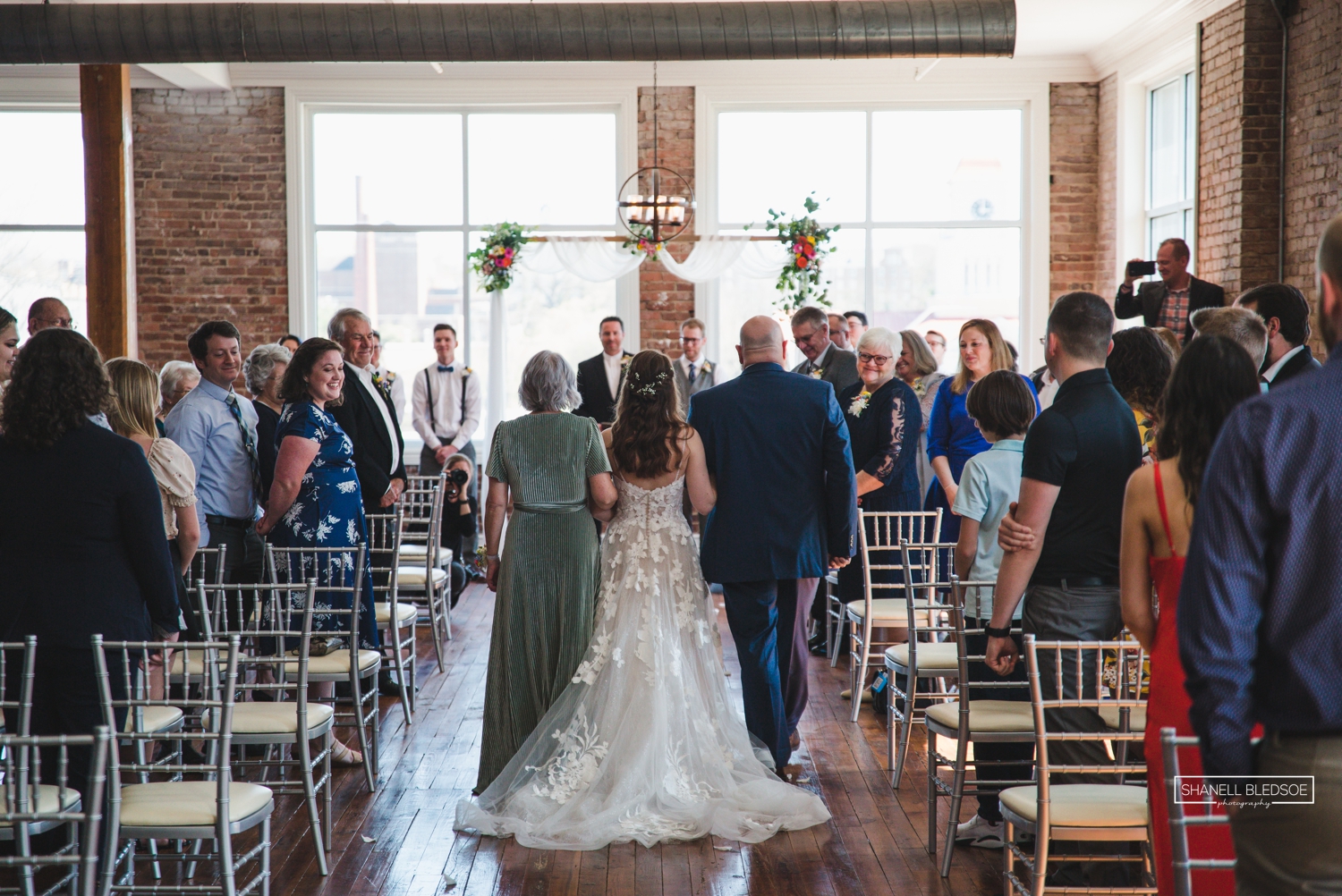 wedding ceremony at Skyview at Broadway Social