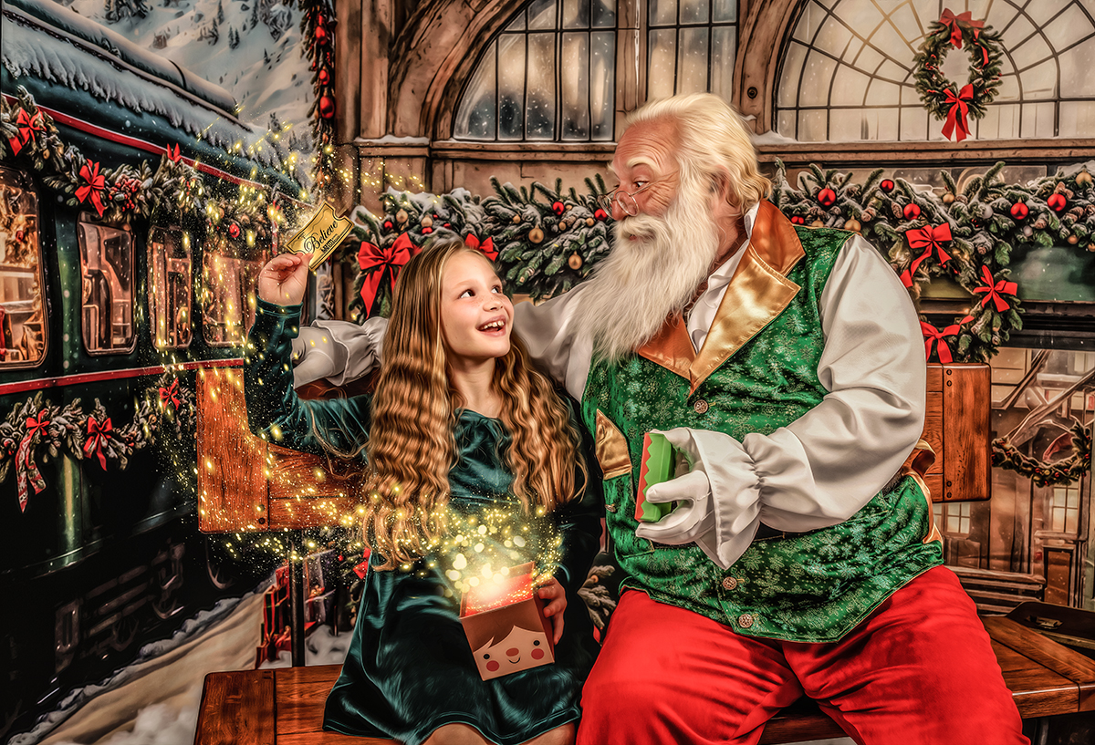 polar express photos with Santa in Knoxville, Tennessee