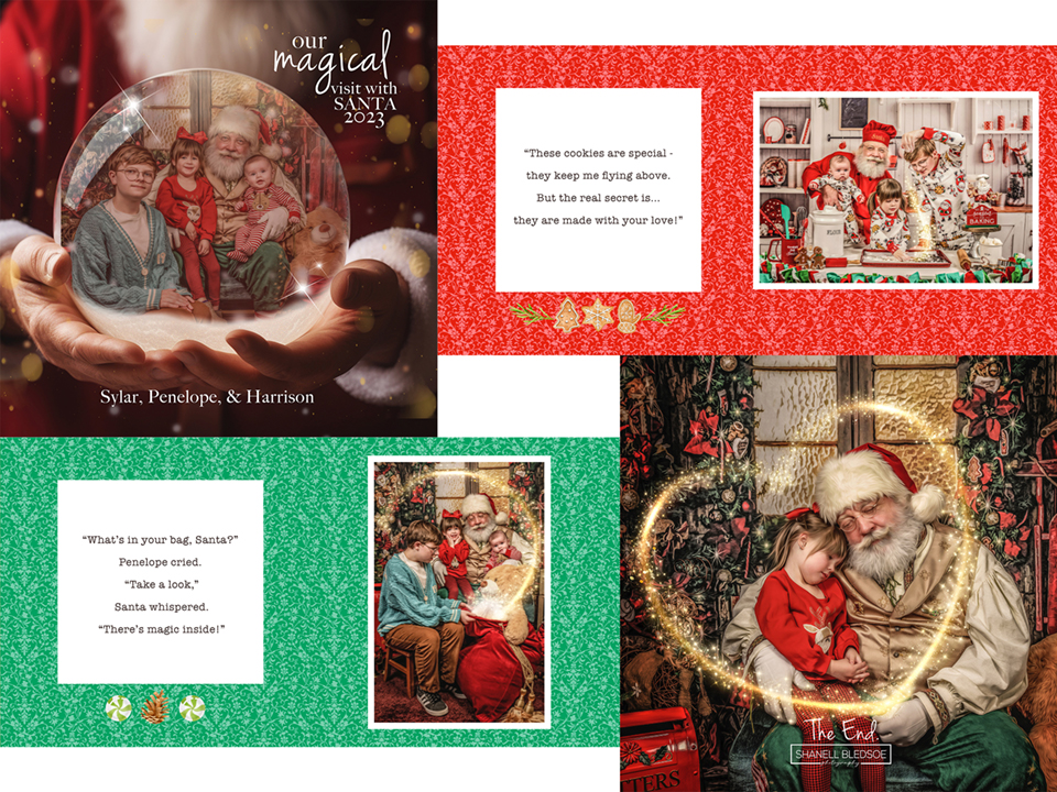 personalized storybook of your child's photos with Santa