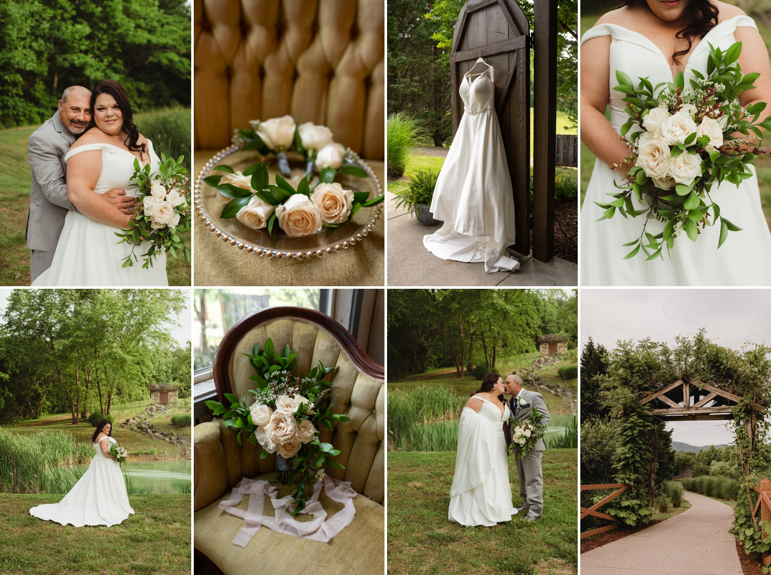 Destination wedding beneath willow trees at Willow Ridge Event Center in townsend TN